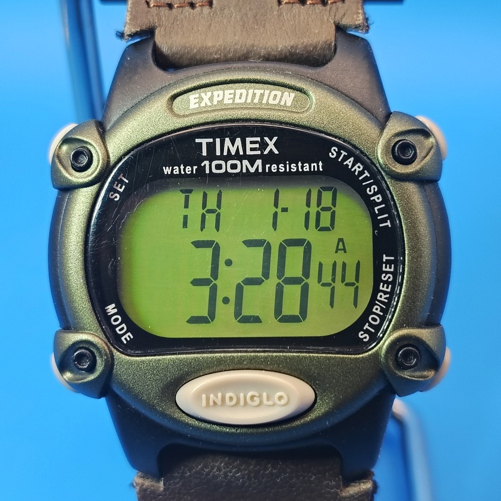 Vintage 2004 Timex Expedition T48042 37mm Mens Digital Field Watch *No‎ Indiglo